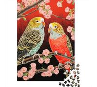 Jigsaw Puzzles for Teenagers 1000 Colorful Parrots on Branches Puzzle for Adults Toy Wall Decor Stress Reliever Help The Brain Exercise 38x26cm/1000pcs