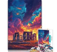 Jigsaw Puzzles for Teenagers 1000 Colorful Stonehenge Teenager Jigsaw,Educational Stress Relief Toy Gifts for Friends And Family (size 75x50cm)