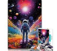Jigsaw Puzzles for Teenagers 1000 Colourful Astronaut Adult Jigsaw,Challenging Family Activity Games DIY Toy for Home Wall Decor Gifts (size 38x26cm)