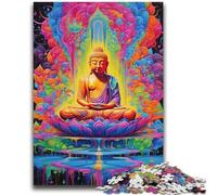 Jigsaw Puzzles for Teenagers 1000 Colourful Graffiti Buddha 1000 Pieces for Adults,Family Entertainment Toys with Matching Poster And Trivia Sheet (75x50cm)