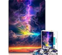 Jigsaw Puzzles for Teenagers 1000 Colourful Rainbow Clouds Adult Jigsaw,Challenging Game Toys Wall Decoration Unique Birthday And Xmas Gifts (size 75x50cm)