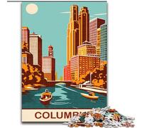 Jigsaw Puzzles for Teenagers 1000 Columbus City Waterfront, Educational Toys for Is Ideal As A Gift for The Whole Family for And 14 Years Old 50x75cm