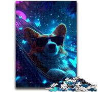Jigsaw Puzzles for Teenagers 1000 Corgi And Butterfly Puzzles,Challenging Family Activity Games DIY Toy for Home Wall Decor Gifts (26x38cm)