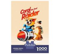 Jigsaw Puzzles for Teenagers 1000 Corgi The Food Raider Jigsaws for Adults Brain Teaser Game Presents for Women Unique Birthday And Gifts 38x26cm/1000pcs