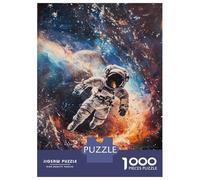 Jigsaw Puzzles for Teenagers 1000 Cosmic Astronaut Painting Jigsaw for Adults Family Games Pattern Assembly Help The Brain Exercise 38x26cm/1000pcs