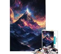 Jigsaw Puzzles for Teenagers 1000 Cosmic Mountain Peak Challenging To Complete A Work of Art Anti-Stress Toys Suitable for Ages 14 And Up (38x26cm)