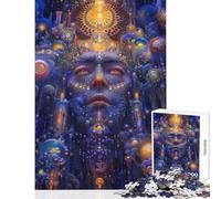 Jigsaw Puzzles for Teenagers 1000 Cosmic Psyche Family Game Pattern Assembly DIY Toys with Fully Interlocking Randomly Shaped Pieces (38x52cm)