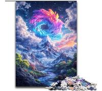 Jigsaw Puzzles for Teenagers 1000 Cosmic Snow Mountain, for 14+ For Family Fun & Game Night Artists' Collection, Fine Arts 26x38cm