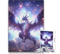 Jigsaw Puzzles for Teenagers 1000 Cosmic Starlight Dragon Enjoyable Quiet Leisure Activity Premium Accurate Edge Craft Toy Size 50x75cm