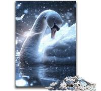 Jigsaw Puzzles for Teenagers 1000 Cosmic White Swan for Age 14+ Brain Teaser Game Best Gift for Adults And Teenagers 50x75cm