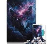Jigsaw Puzzles for Teenagers 1000 Cosmic Wolf Adult Jigsaw,for Educational Game Challenge Toy Unique Home Decor And Gifts (size 75x50cm)