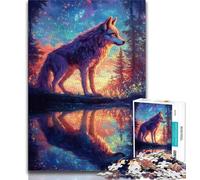 Jigsaw Puzzles for Teenagers 1000 Cosmic Wolf Teenager Jigsaw,Educational Stress Relief Toy Gifts for Friends And Family (size 75x50cm)
