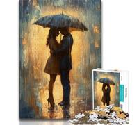 Jigsaw Puzzles for Teenagers 1000 Couple Under An Umbrella 1000 Pieces for Adults,Family Entertainment Toys with Matching Poster And Trivia Sheet 26x38cm