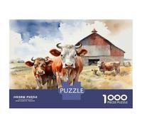 Jigsaw Puzzles for Teenagers 1000 Cows in The Barnyard Jigsaws for Adults Anti-Stress Toys Presents for Women Deal As Gifts for The Whole Family 38x26cm/1000pcs