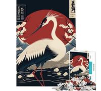 Jigsaw Puzzles for Teenagers 1000 Crane Japan Fun at Home Activities, Improve Memory Fun Games Suitable for People Aged 14 And Above (38x52cm)