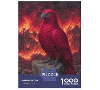 Jigsaw Puzzles for Teenagers 1000 Crimson Bird Amidst Burning Ruins Puzzle for Adults Toy Wall Decor Stress Reliever Help The Brain Exercise 70x50cm/1000pcs