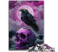 Jigsaw Puzzles for Teenagers 1000 Crows And Skeletons Teenager Puzzles,Challenging Game for Is Ideal As A Gift for The Whole Family (75x50cm)