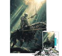 Jigsaw Puzzles for Teenagers 1000 Cursed Cavalry Last Stand for Educational Game Challenge Toy Impossible Game Birthday Present Gifts Ideas (Size 38x26cm)