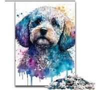 Jigsaw Puzzles for Teenagers 1000 Cute Poodle, Learning Educational for Is Ideal As A Gift for The Whole Family (Size 50x75cm)