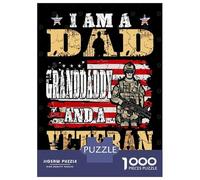 Jigsaw Puzzles for Teenagers 1000 DAD VETERAN US Adult Puzzles Hands-on Game Pattern Assembly Deal As Gifts for The Whole Family 38x26cm/1000pcs
