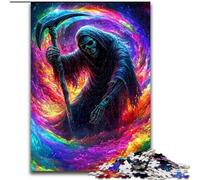 Jigsaw Puzzles for Teenagers 1000 Death Skull, Educational Games Home Decoration Suitable for Desktop Decoration (Size 50x75cm)