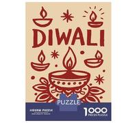 Jigsaw Puzzles for Teenagers 1000 Diwali Celebration with Diyas Adult Jigsaw Puzzle Hands-on Game Enhance Memory for Birthday, Chrismas 52x38cm/1000pcs