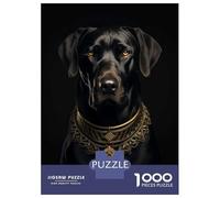 Jigsaw Puzzles for Teenagers 1000 Dog Gold Dark Jigsaws for Adults Brain Teaser Game Presents for Women Unique Birthday And Gifts 70x50cm/1000pcs