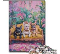 Jigsaw Puzzles for Teenagers 1000 Dog on The Sofa, Decompressing Intellectual Educational Toy Birthday Present, Gifts 50x75cm