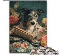 Jigsaw Puzzles for Teenagers 1000 Dog Reading, Suitable for People Aged 14 And Above Educational Games Secret Santa Gifts (Size 50x75cm)