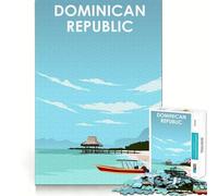 Jigsaw Puzzles for Teenagers 1000 Dominican Republic Exact Cut Play Brain Teaser Gift Calm Play Time Xmas Art Gift (38x52cm)