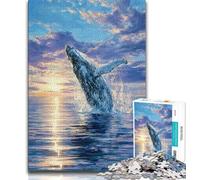 Jigsaw Puzzles for Teenagers 1000 Dream Whale 1000 Pieces for Adults,Family Entertainment Toys with Matching Poster And Trivia Sheet 26x38cm