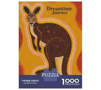 Jigsaw Puzzles for Teenagers 1000 Dreamtime Journey Kangaroo Art Adult Puzzles Hands-on Game Pattern Assembly Deal As Gifts for The Whole Family 38x26cm/1000pcs