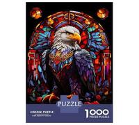 Jigsaw Puzzles for Teenagers 1000 Eagle Colorful Abstract Teenager Puzzles Relax Games Pattern Assembly Deal As Gifts for The Whole Family 38x26cm/1000pcs
