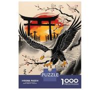 Jigsaw Puzzles for Teenagers 1000 Eagle Japan Painting Adult Puzzles Hands-on Game Pattern Assembly Deal As Gifts for The Whole Family 52x38cm/1000pcs