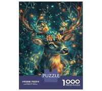Jigsaw Puzzles for Teenagers 1000 Enchanted Deer Puzzle for Adults Brain Teaser Game Analysis And Logic Stress Reduction Gifts 52x38cm/1000pcs