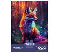 Jigsaw Puzzles for Teenagers 1000 Enchanted Fox in Forest Glow Puzzle for Adults Anti-Stress Toys Difficult Hard Deal As Gifts for The Whole Family 38x26cm/1000pcs