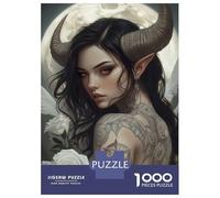 Jigsaw Puzzles for Teenagers 1000 Enchanted Rose Demoness Puzzle for Adults Brain Teaser Game Analysis And Logic Stress Reduction Gifts 38x26cm/1000pcs