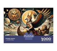 Jigsaw Puzzles for Teenagers 1000 Fantasy Artwork Ancient Egyptian Mythology Adult Puzzles Hands-on Game Pattern Assembly Deal As Gifts for The Whole Family 38x26cm/1000pcs