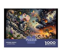 Jigsaw Puzzles for Teenagers 1000 Fantasy Artwork with Flowers Adult Puzzles Hands-on Game Pattern Assembly Deal As Gifts for The Whole Family 52x38cm/1000pcs