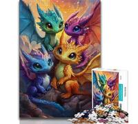 Jigsaw Puzzles for Teenagers 1000 Fantasy Dragon Baby Puzzles,Challenging Family Activity Games DIY Toy for Home Wall Decor Gifts 26x38cm