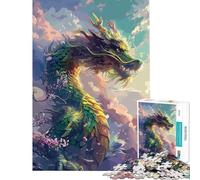 Jigsaw Puzzles for Teenagers 1000 Fantasy Dragon Clouds 1000 Piece Jigsaws Educational Toy Wall Decoration Educational Family Game (50x75cm)