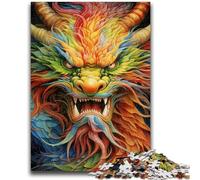 Jigsaw Puzzles for Teenagers 1000 Fantasy Flying Dragon 1000 Pieces for Teenagers,Interesting Stress Reduction Parent-child Interaction (50x75cm)