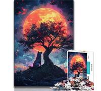 Jigsaw Puzzles for Teenagers 1000 Fantasy Jungle Wolf 1000 Pieces for Adults,Family Entertainment Toys with Matching Poster And Trivia Sheet 26x38cm