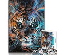 Jigsaw Puzzles for Teenagers 1000 Fantasy Tiger Teenager Puzzles,Challenging Game for Is Ideal As A Gift for The Whole Family 26x38cm