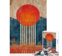 Jigsaw Puzzles for Teenagers 1000 Fiery Orb Stripes Hands-on Game Suitable for Couples Home Decoration Toys Unique Birthday And Xmas Gifts (50x75cm)