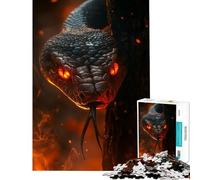 Jigsaw Puzzles for Teenagers 1000 Fiery Serpent's Gaze Jigsaw Puzzle 1000 Toy Wall Decor A Work of Art Christmas Birthday Gifts (75x50cm)