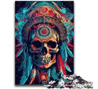 Jigsaw Puzzles for Teenagers 1000 First Nations Skull Educational Game Challenge Toy Wall Decoration Unique Birthday And Xmas Gifts 26x38cm