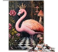Jigsaw Puzzles for Teenagers 1000 Flamingo Queen, Suitable for People Aged 14 And Above Educational Games Secret Santa Gifts (Size 50x75cm)