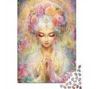 Jigsaw Puzzles for Teenagers 1000 Floral Goddess Painting Adult Puzzles Hands-on Game Pattern Assembly Deal As Gifts for The Whole Family 52x38cm/1000pcs