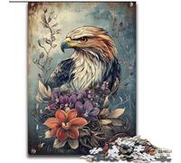 Jigsaw Puzzles for Teenagers 1000 Flower Eagle, Educational Games Home Decoration Suitable for Desktop Decoration (Size 50x75cm)